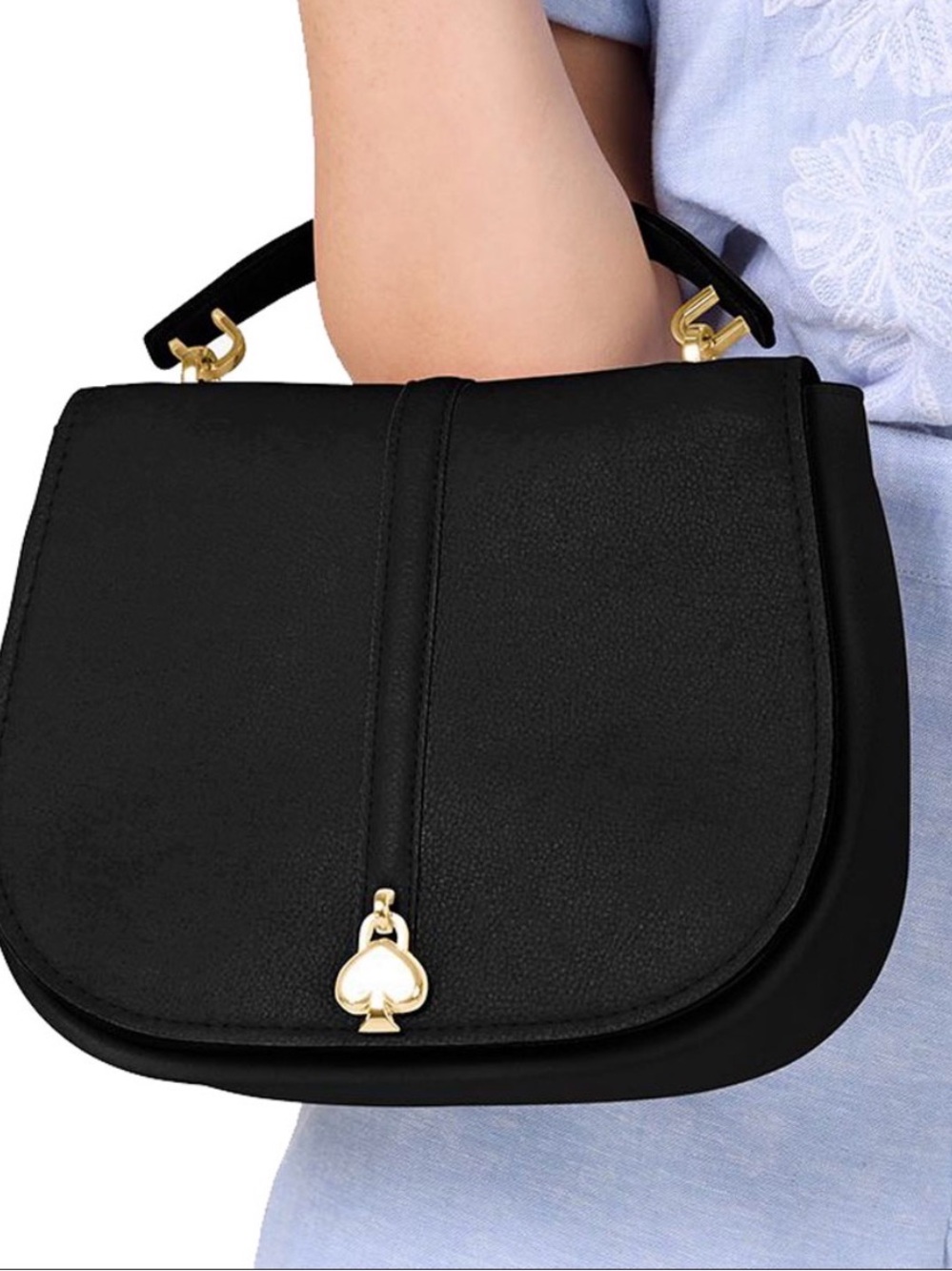 Kate Spade Outlet Kayla Pebbled Leather Saddle Bag
